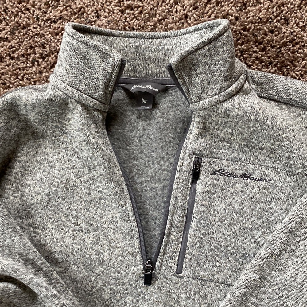 Eddie Bauer Quarter Zip Sweater - Picture 2 of 3